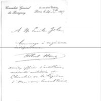 Lettre de Albert Hans à Émile Zola du 21 décembre 1897