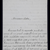 Lettre de Herri Wiberg à Émile Zola du 28 février 1898