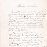 Lettre de Alla à Émile Zola du 18 mai 1898