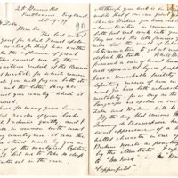 Lettre de Geol Meek à Émile Zola du 20 septembre 1899
