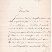 Lettre de Figoane Tchaïay [?] à Émile Zola du 25 mars 1898
