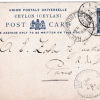 Carte postale de A. Van den Poorten à Émile Zola du 13 mars 1898