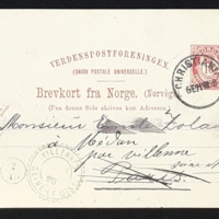 Carte-lettre à Émile Zola de 1898
