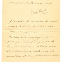 Lettre d&#039;Ignace Zelowicki à Émile Zola du 12 mars 1898