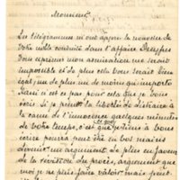 Lettre de Henry Biaudet à Émile Zola du 16 janvier 1898