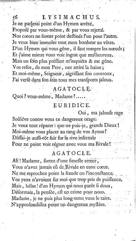 Lysimachus, tragédie par M. de Caux de Montlebert, représentée pour la première fois le 13 décembre 1737 Lysimachus, tragédie par M. de Caux de Montlebert, représentée pour la première fois le 13 décembre 1737