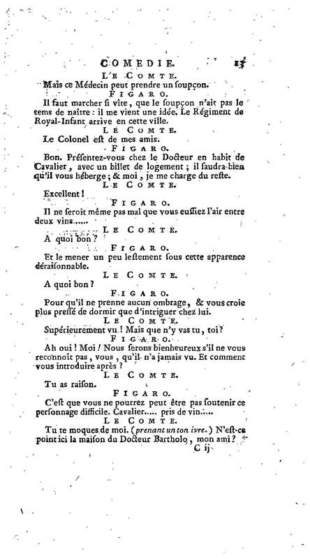 Barbier de Séville, ou la Précaution inutile (Le), comédie en quatre actes, par M. de Beaumarchais, représentée sur le théâtre de la Comédie Française le 23 février 1775 (avec une Lettre modérée sur la chute et la critique du Barbier de Séville)