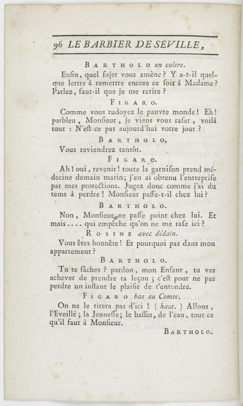 Barbier de Séville, ou La précaution inutile (Le), comédie en quatre actes