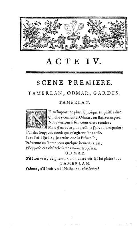Bajazet premier, tragédie par M. le chevalier de P***