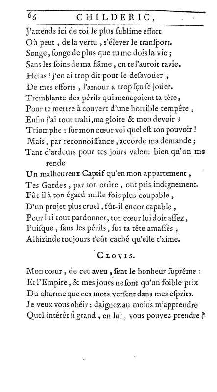 Childéric, tragédie… Childéric, tragédie…
