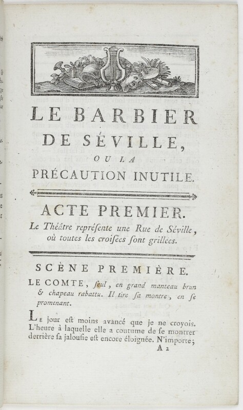 Barbier de Séville, ou La précaution inutile (Le), comédie en quatre actes