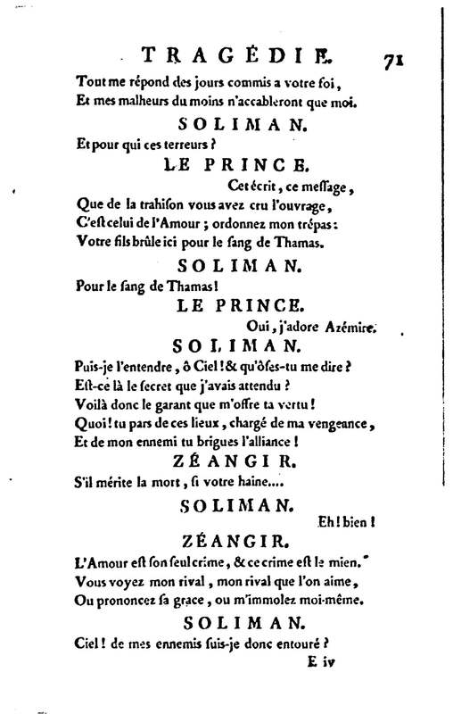 Mustapha et Zéangir, tragédie en cinq actes et en vers, représentée sur le théâtre de Fontainebleau, devant Leurs Majestés, le 1er novembre 1776 Mustapha et Zéangir, tragédie en cinq actes et en vers, représentée sur le théâtre de Fontainebleau, devant Leurs Majestés, le 1er novembre 1776