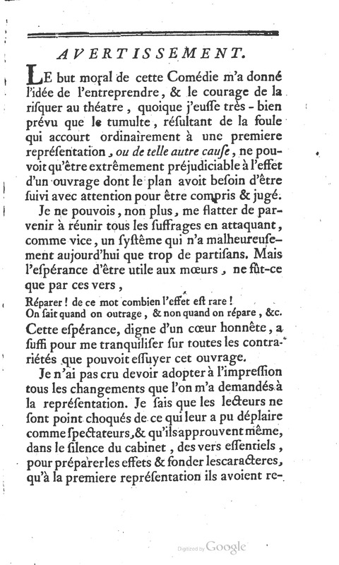 Vieux garçon (Le), comédie en cinq actes, en vers