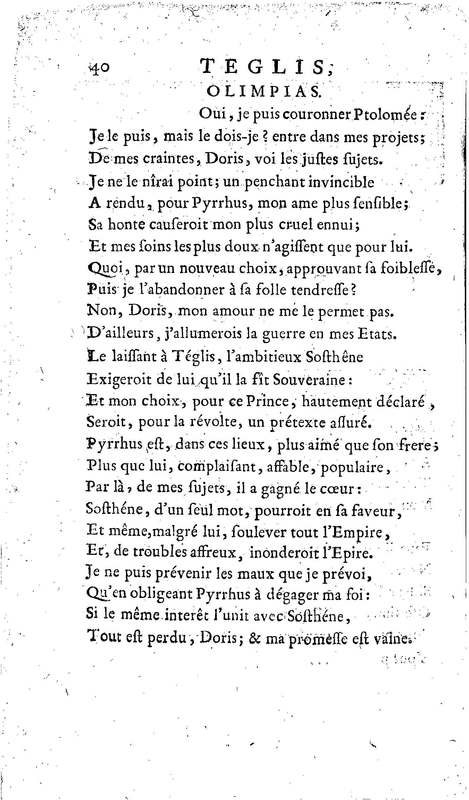 Téglis, tragédie représentée pour la première fois par les Comédiens ordinaires du Roi, le 19 septembre 1735 Téglis, tragédie représentée pour la première fois par les Comédiens ordinaires du Roi, le 19 septembre 1735