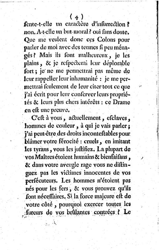 Esclavage des noirs, ou l'Heureux Naufrage (L'), drame en trois actes, en prose