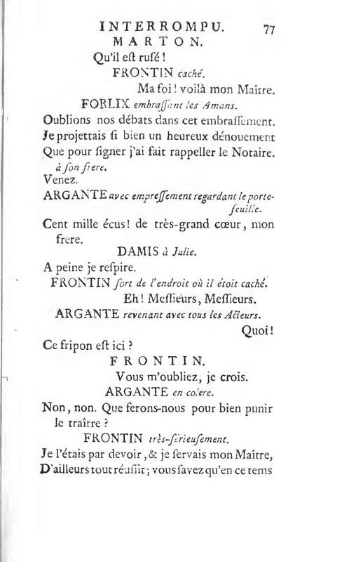 Mariage interrompu (Le), en trois actes et en vers