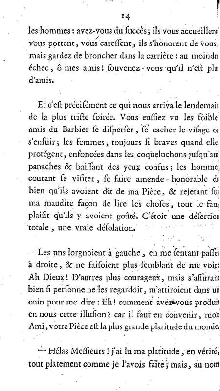 Barbier de Séville, ou la Précaution inutile (Le), comédie en quatre actes, par M. de Beaumarchais, représentée sur le théâtre de la Comédie Française le 23 février 1775 (avec une Lettre modérée sur la chute et la critique du Barbier de Séville)