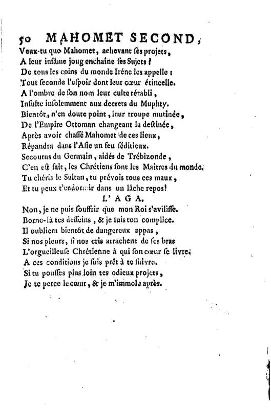 Mahomet second, tragédie, par M. de La Noue