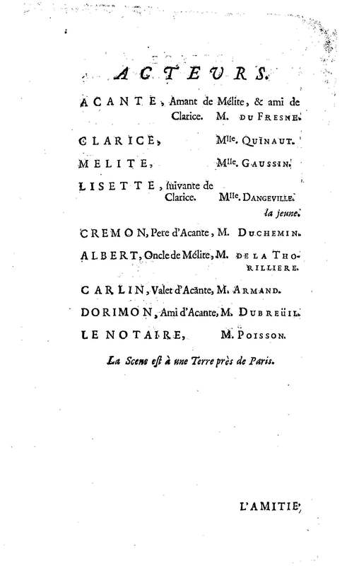 Amitié rivale (L'), comédie en vers et en cinq actes, par M. Fagan…