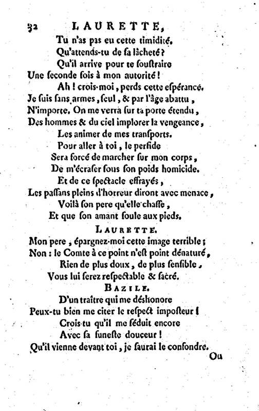 Laurette, comédie en trois actes et en vers, tirée des Contes de M. Marmontel Laurette, comédie en trois actes et en vers, tirée des Contes de M. Marmontel