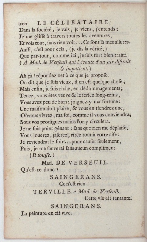 Célibataire (Le), comédie en cinq actes et en vers, représentée pour la première fois par les Comédiens françois, le 20 septembre 1775 Célibataire (Le), comédie en cinq actes et en vers, représentée pour la première fois par les Comédiens françois, le 20 septembre 1775