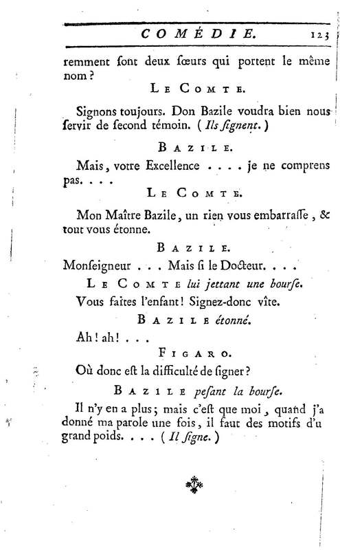 Barbier de Séville, ou la Précaution inutile (Le), comédie en quatre actes, par M. de Beaumarchais, représentée sur le théâtre de la Comédie Française le 23 février 1775 (avec une Lettre modérée sur la chute et la critique du Barbier de Séville)