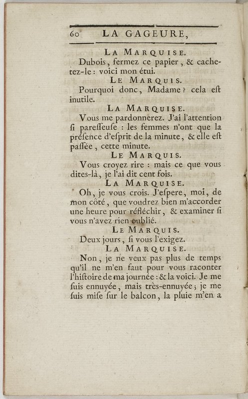 Gageure imprévue (La), comédie en prose et en un acte… par M. Sedaine. [Paris, les Comédiens français, 27 mai 1768]