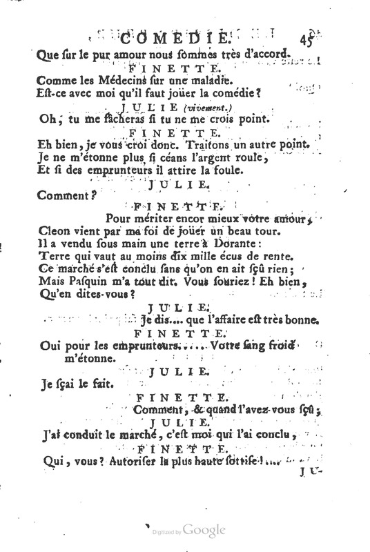 Dissipateur ou l’honnête-friponne (Le), comédie