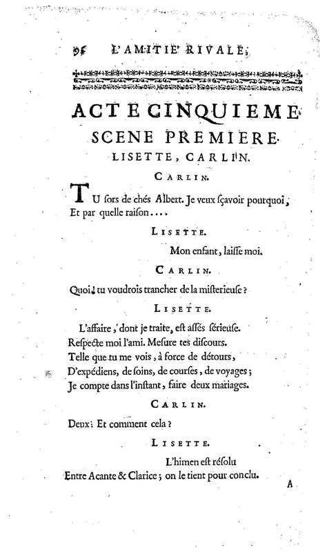 Amitié rivale (L'), comédie en vers et en cinq actes, par M. Fagan… Amitié rivale (L'), comédie en vers et en cinq actes, par M. Fagan…