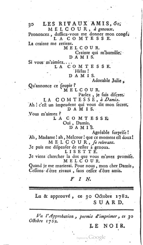 Rivaux amis (Les), comédie en un acte et en vers Rivaux amis (Les), comédie en un acte et en vers
