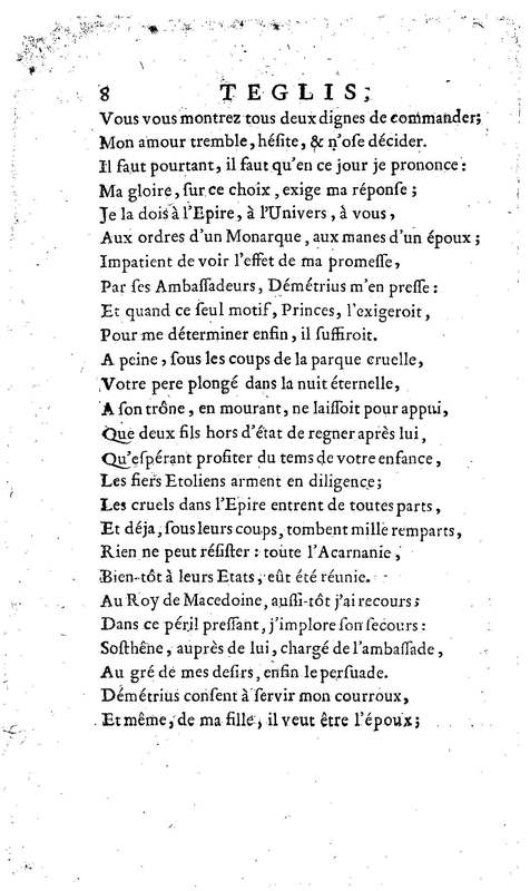 Téglis, tragédie représentée pour la première fois par les Comédiens ordinaires du Roi, le 19 septembre 1735 Téglis, tragédie représentée pour la première fois par les Comédiens ordinaires du Roi, le 19 septembre 1735