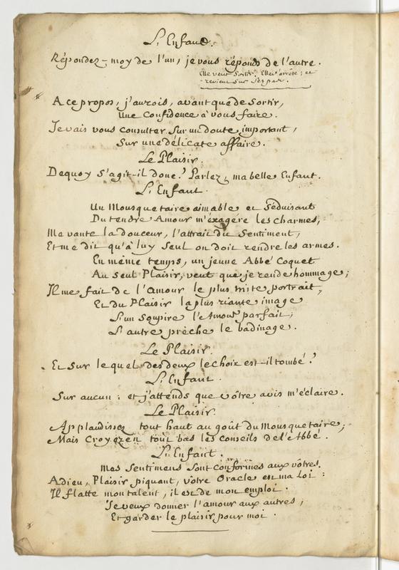 Plaisir (Le), comédie en un acte et en vers libres Plaisir (Le), comédie en un acte et en vers libres