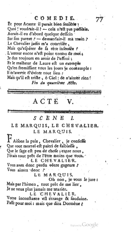 Droit du seigneur (Le), Comédie en cinq actes