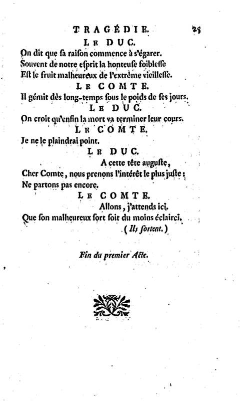 Roi Lear (Le), tragédie en cinq actes, par M. Ducis, représentée à Versailles le 16 janvier 1783 ; et à Paris, le 26 du même mois, par les Comédiens français Roi Lear (Le), tragédie en cinq actes, par M. Ducis, représentée à Versailles le 16 janvier 1783 ; et à Paris, le 26 du même mois, par les Comédiens français