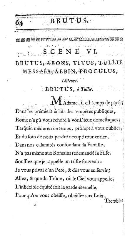 Brutus de M. de Voltaire (Le), avec un Discours sur la tragédie Brutus de M. de Voltaire (Le), avec un Discours sur la tragédie