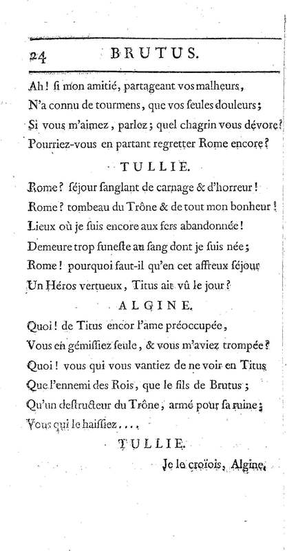 Brutus de M. de Voltaire (Le), avec un Discours sur la tragédie Brutus de M. de Voltaire (Le), avec un Discours sur la tragédie