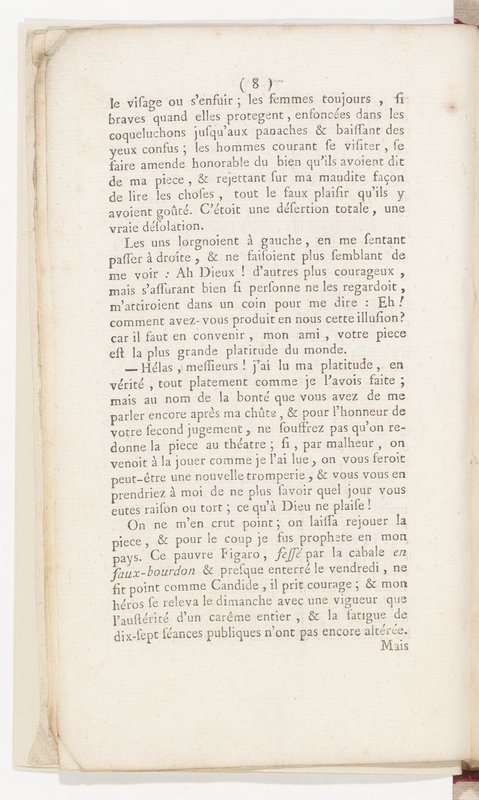 Barbier de Séville, ou la Précaution inutile (Le), comédie en quatre actes, par M. de Beaumarchais, représentée sur le théâtre de la Comédie Française le 23 février 1775 (avec une Lettre modérée sur la chute et la critique du Barbier de Séville)