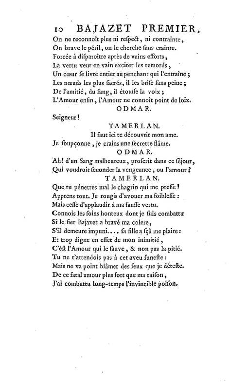 Bajazet premier, tragédie par M. le chevalier de P***