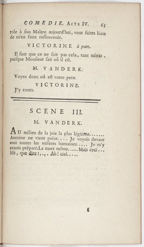Philosophe sans le savoir (Le), comédie en prose et en cinq actes… par M. Sedaine. [Paris, les Comédiens français, 2 novembre 1765]