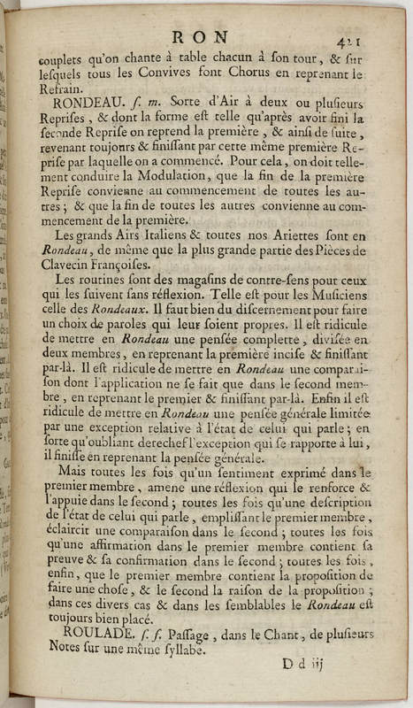 Dictionnaire de musique par Jean-Jacques Rousseau Dictionnaire de musique par Jean-Jacques Rousseau