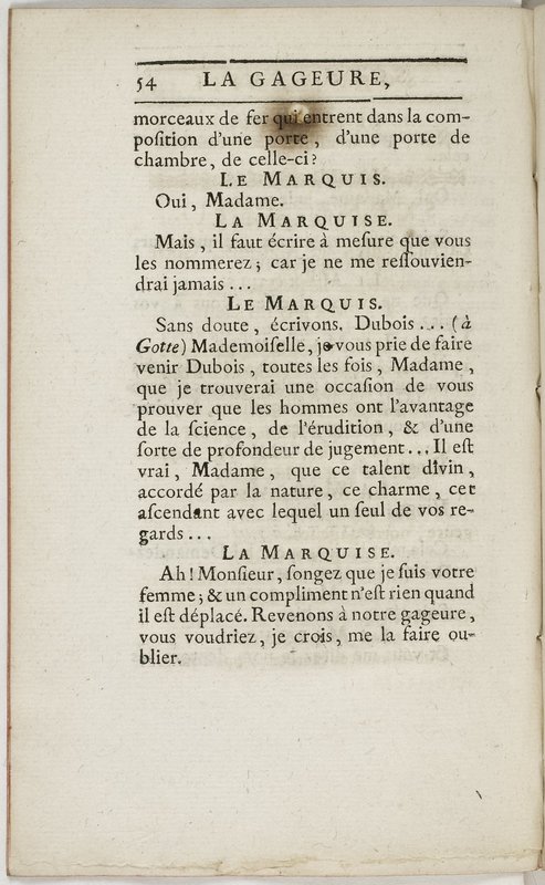 Gageure imprévue (La), comédie en prose et en un acte… par M. Sedaine. [Paris, les Comédiens français, 27 mai 1768]