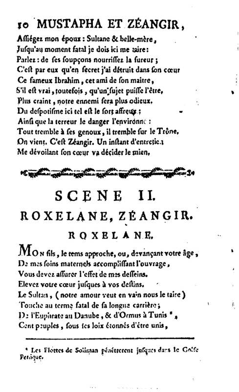 Mustapha et Zéangir, tragédie en cinq actes et en vers, représentée sur le théâtre de Fontainebleau, devant Leurs Majestés, le 1er novembre 1776 Mustapha et Zéangir, tragédie en cinq actes et en vers, représentée sur le théâtre de Fontainebleau, devant Leurs Majestés, le 1er novembre 1776