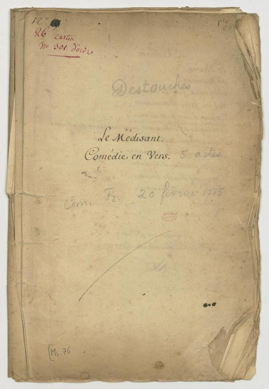 Médisant (Le), comédie en cinq actes et en vers Médisant (Le), comédie en cinq actes et en vers