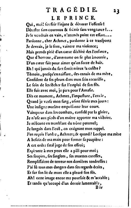 Mustapha et Zéangir, tragédie en cinq actes et en vers, représentée sur le théâtre de Fontainebleau, devant Leurs Majestés, le 1er novembre 1776