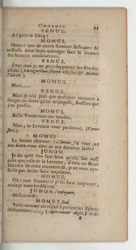 Momus fabuliste, ou les Noces de Vulcain, comédie