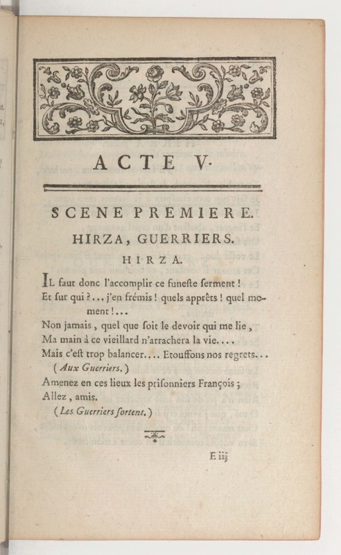 Hirza, tragédie, par M. de Sauvigny… (Comédiens ordinaires du Roi, 27 mai 1767) Hirza, tragédie, par M. de Sauvigny… (Comédiens ordinaires du Roi, 27 mai 1767)