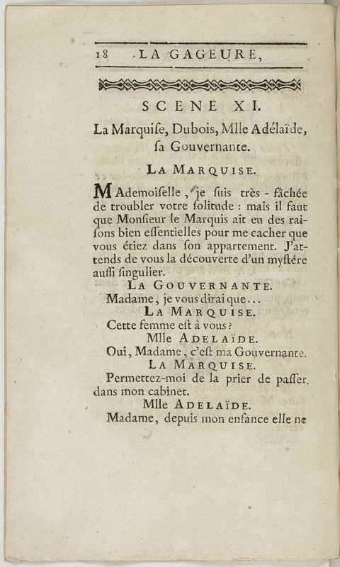 Gageure imprévue (La), comédie en prose et en un acte… par M. Sedaine. [Paris, les Comédiens français, 27 mai 1768]