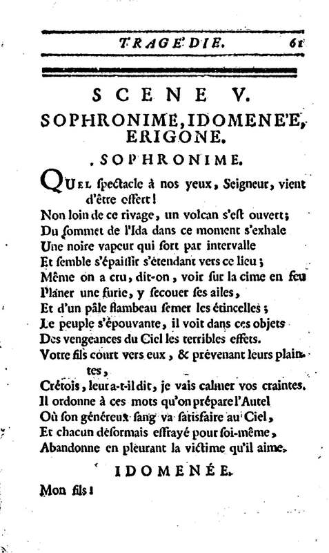 Idoménée, tragédie, par M. Le Mierre, représentée pour la première fois, par les Comédiens françois ordinaires du Roi, le lundi 13 février 1764