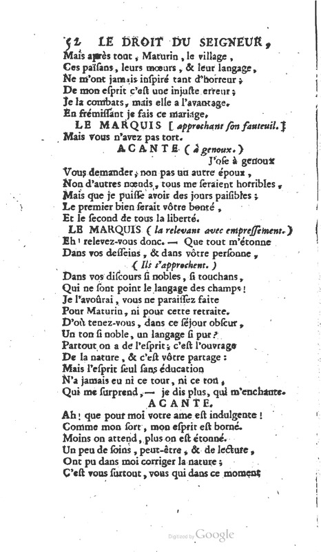 Droit du seigneur (Le), Comédie en cinq actes Droit du seigneur (Le), Comédie en cinq actes