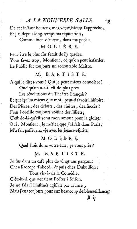 Molière à la nouvelle salle, ou les Audiences de Thalie, comédie en un acte et en vers libres Molière à la nouvelle salle, ou les Audiences de Thalie, comédie en un acte et en vers libres